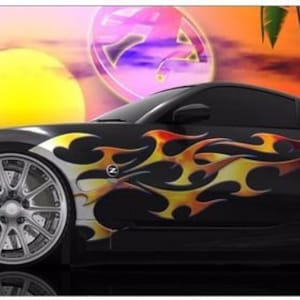 Fire Tribal Dueling Flames Go Kart Race Car Semi Trailer Golf Cart ...