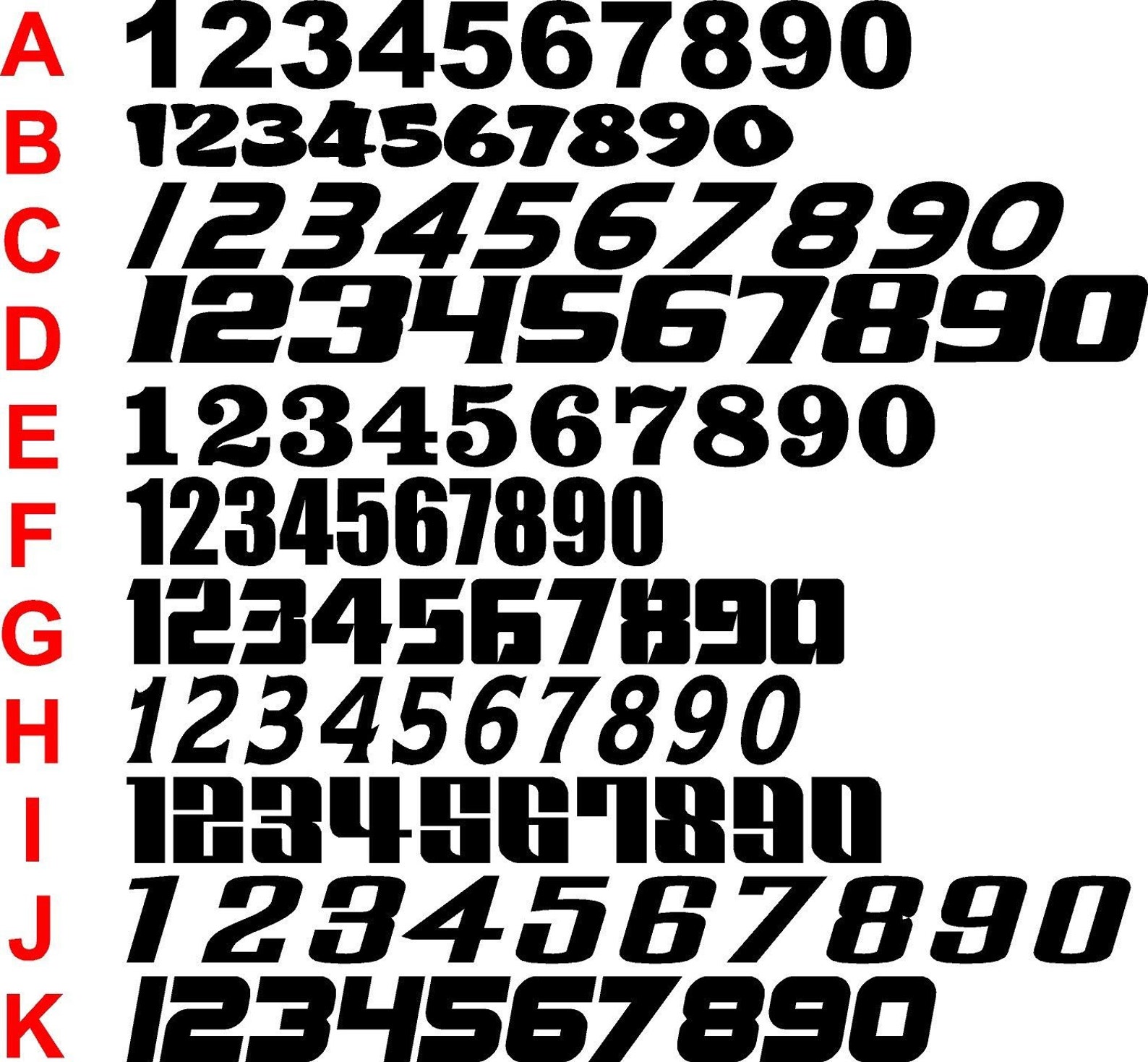 Two Color Race Car Number Decal Street Stock Late Model IMCA - Etsy
