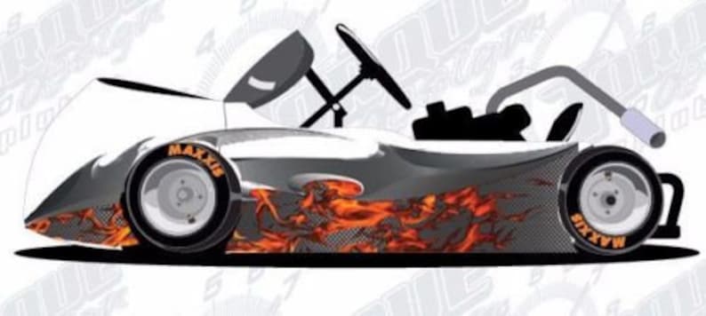 Dragon flames shred motorcycle go kart race car semi trailer vinyl graphic decal