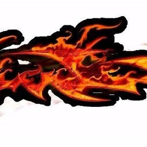 Fire tribal lightning motorcycle dirt bike go kart race car golf cart vinyl graphic decal sticker
