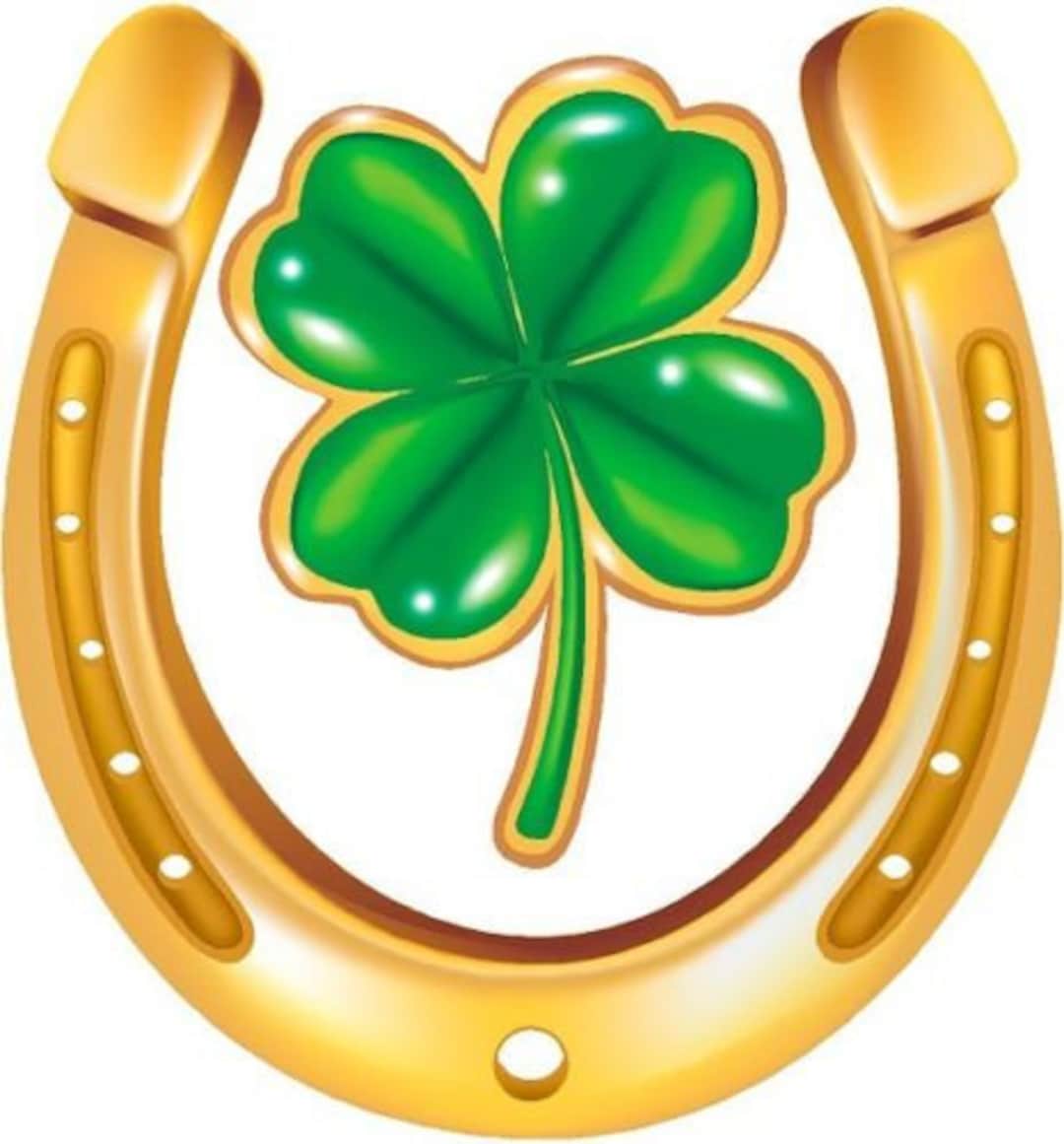 Lucky Irish Horseshoe Four Leaf Clover Cornhole Board Game Vinyl