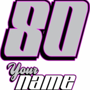 Go Kart number decal vinyl graphic sticker