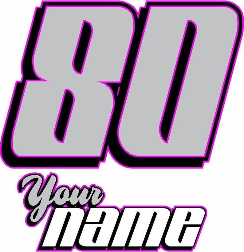 Race Car Number Decal Street Stock Late Model IMCA Dirt Vinyl Graphic ...