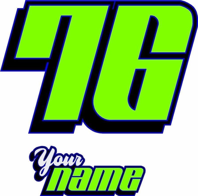 Go Kart Number Decal Vinyl Graphic Sticker Etsy