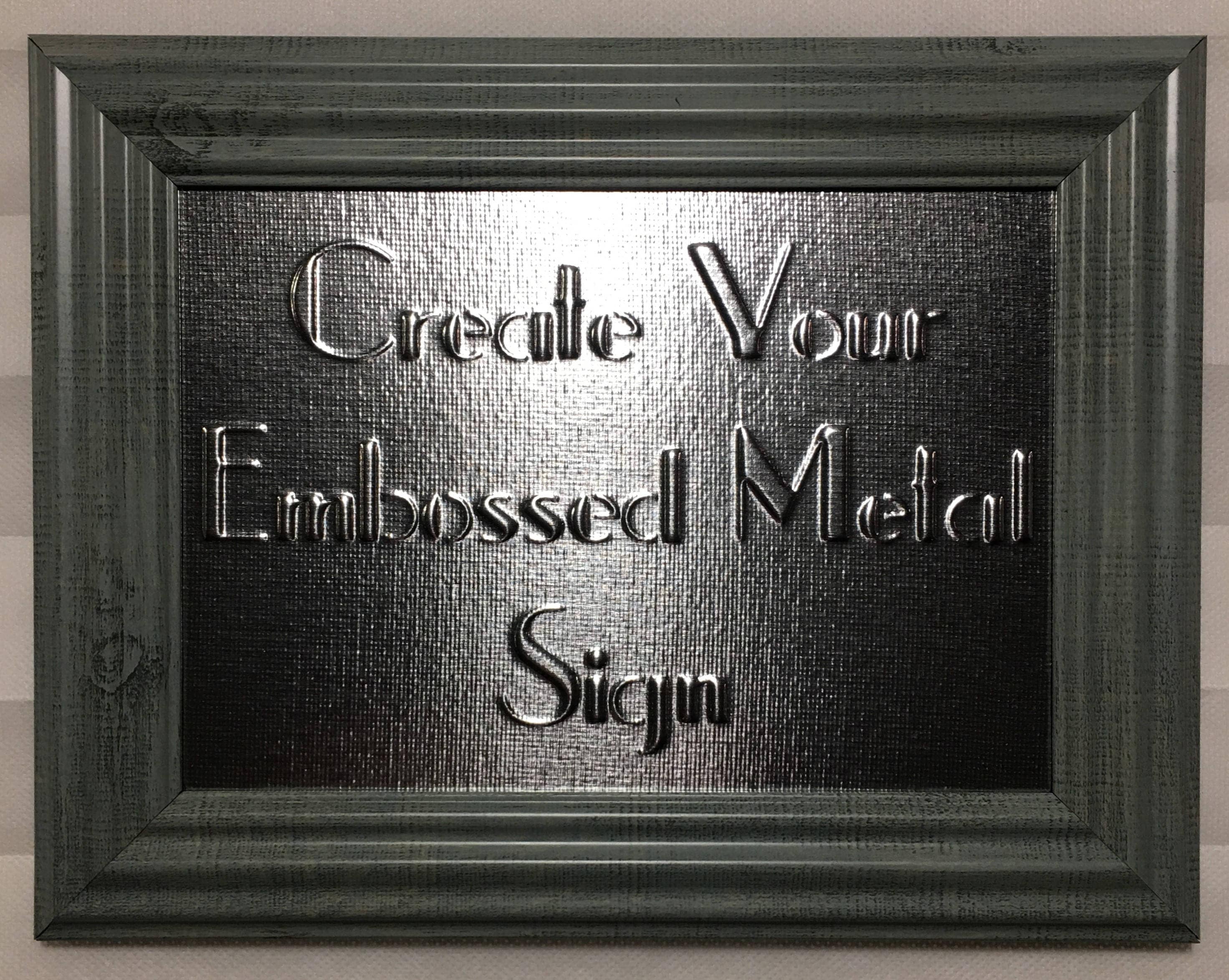 Custom Metal Sign Embossed Custom Text Sign Embossed Sign Etsy
