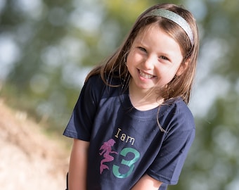 GIRLS I/'M SECRETLY A MERMAID T-SHIRT BRUNETTE DESIGN CHILDRENS T SHIRT ALL AGES