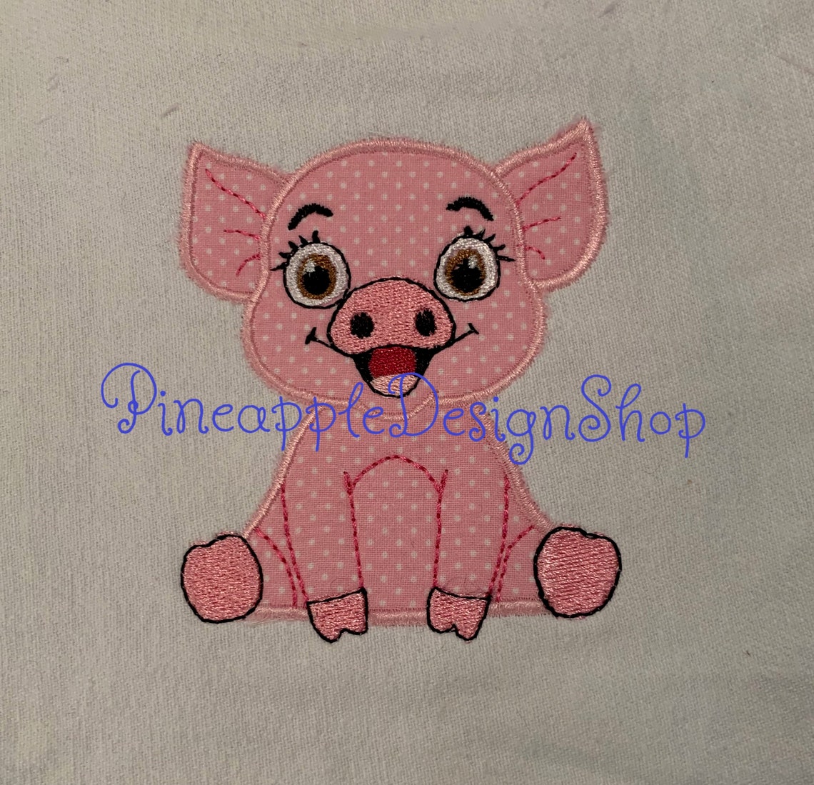 Piggy applique designpiggy appliquepiggy embroidery Etsy