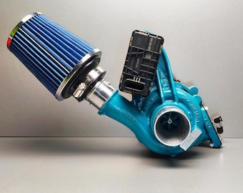 Lamp made from recycled car parts , turbo lamp, turbocharger lamp