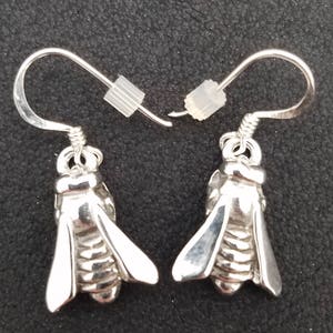 Sterling Silver Honey Bee Hook Earrings from the Little Bee Collection by DJP