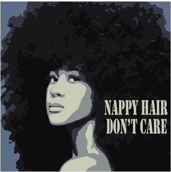 Items Similar To Nappy Hair Don T Care 2 Print On Canvas On Etsy
