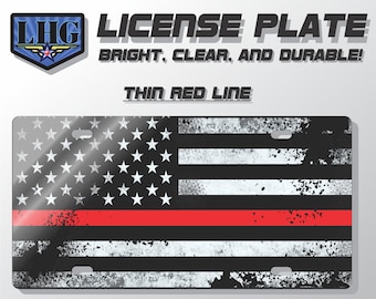 The Thin Red Line, Plexiglas Vehicle License Plate