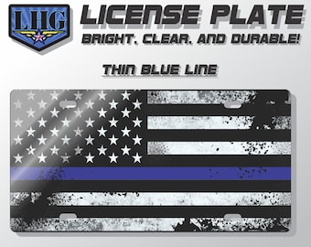 The Thin Blue Line, Plexiglas Vehicle License Plate