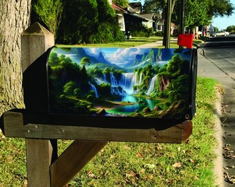 Waterfalls Mailbox Wrap, Mailbox Cover