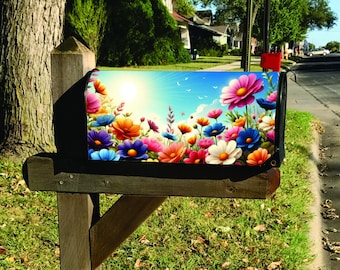 Flower Power Mailbox Wrap, Mailbox Cover