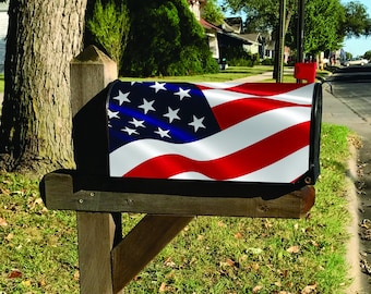 US Flag Mailbox Wrap, Mailbox Cover