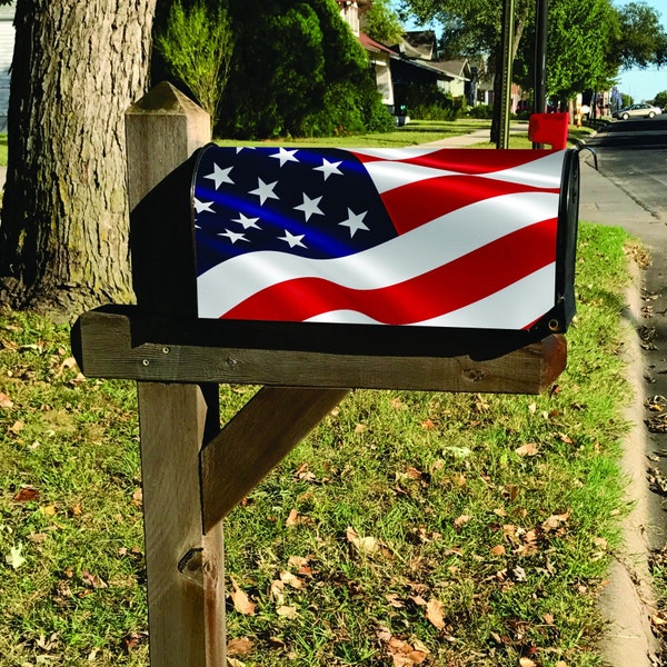 US Flag Mailbox Wrap, Mailbox Cover