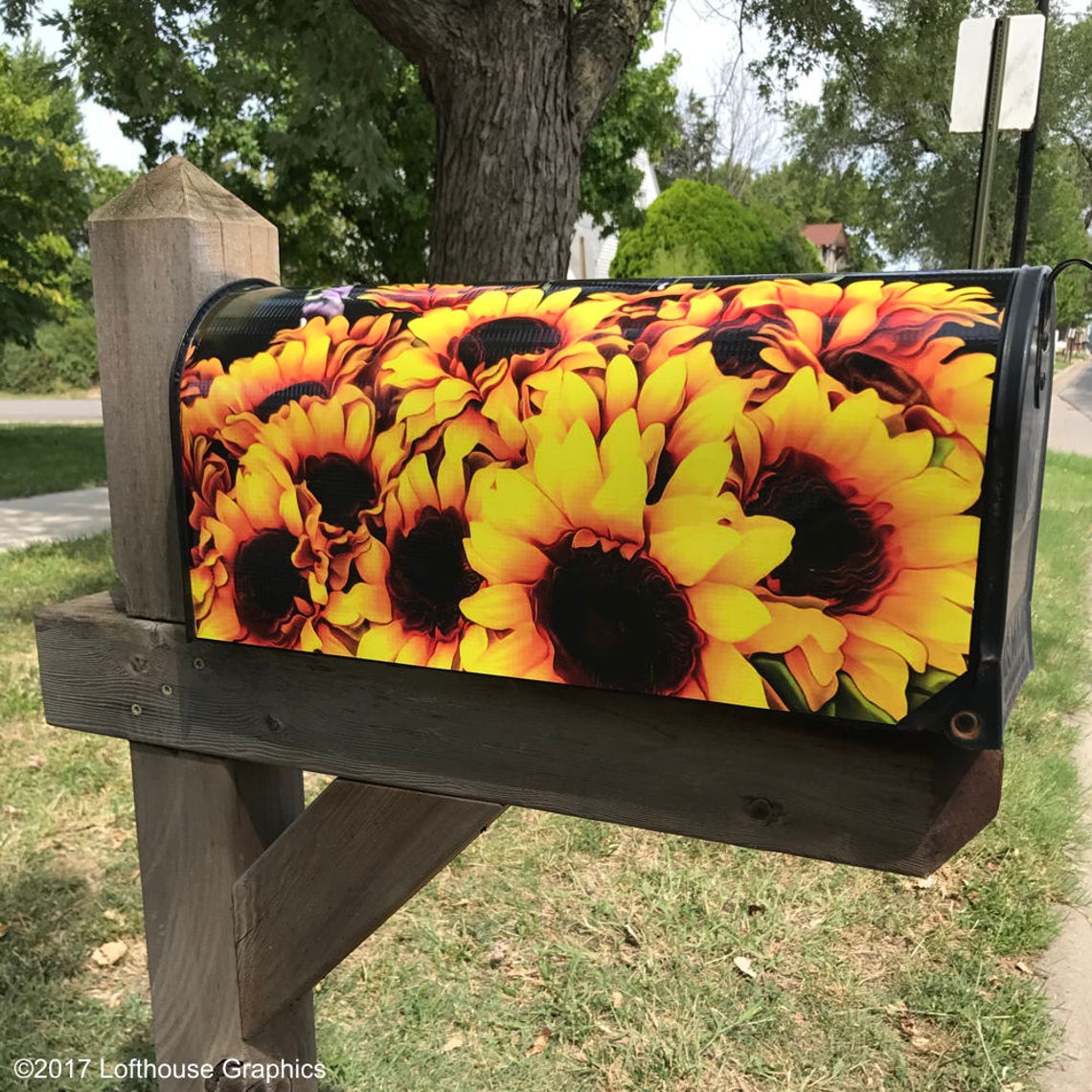 Sunflowers Mailbox Wraps Mailbox Cover Etsy