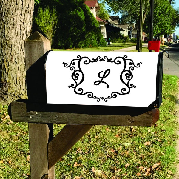 Filigree Monogram Mailbox Wrap, Mailbox Cover