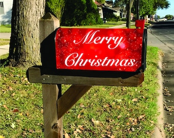 Merry Christmas Mailbox Wrap, Mailbox Cover