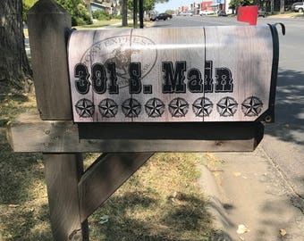 Pony Express Mailbox Cover, Custom Address, Customizable mail box wrap