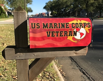 US Marine Corps Veteran, Mailbox Wraps, Mailbox Cover