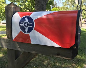 Wichita's City Flag, Mailbox Wrap, Mailbox Cover