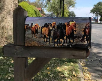 Wild Horses, Mailbox Wrap, Mailbox Cover