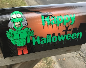Happy Halloween, Zombie Mailbox Wrap.