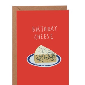 Tarjeta de cumpleaños con queso