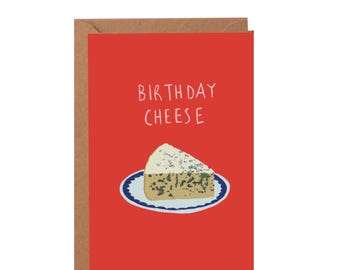 Tarjeta de cumpleaños con queso