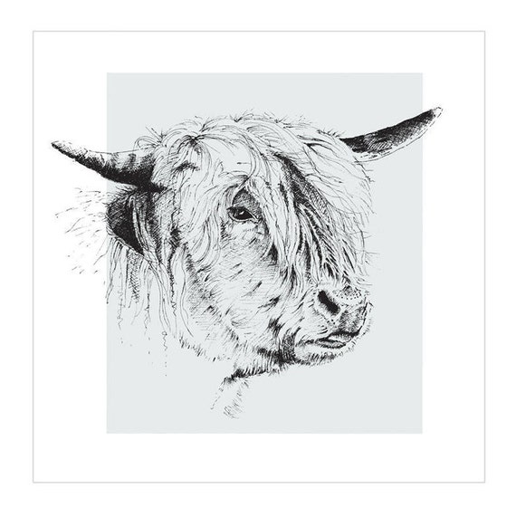PERSONALISED HIGHLAND CATTLE BULL FARMING BIRTHDAY FATHERS DAY ANY OCCASION CARD