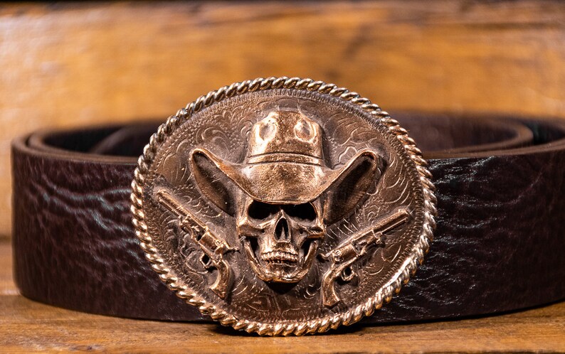 Cowboy Skull /& Guns Buckle