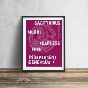 Sagittarius Zodiac Art Print: Original Illustration (Digital Download)