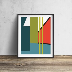 Mid-Century Modern Art Print: Abstract Geometric Shapes (Digital Download)