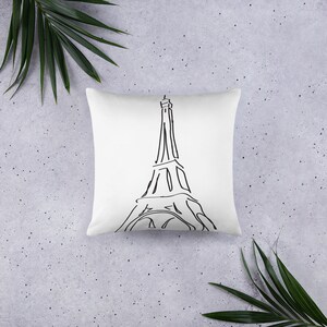 TWO SIDED Basic Pillow Eiffel Tower Paris decorative pillow