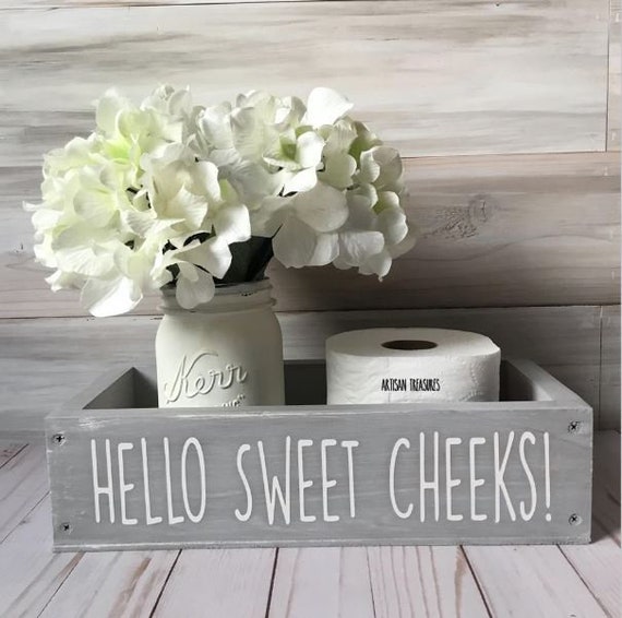 Hello Sweet Cheeks Box Storage Box Bathroom Decor Etsy