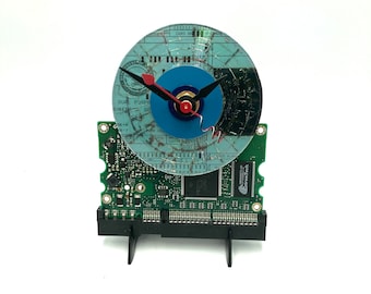 Vintage DoD Engineering Punch Card Clock: Upcycled Circuit Board Tech Gift