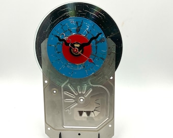 Upcycled Hard Drive housing Clock: CD Face, Desk or Wall Display