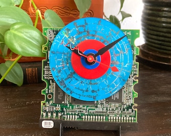 Mini cd on computer circuit board, table/shelf display, easel stand included