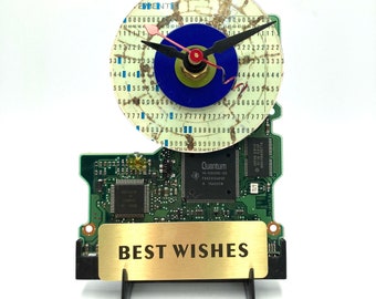 Upcycled Computer Circuit Board Clock: Techie Desk Decor