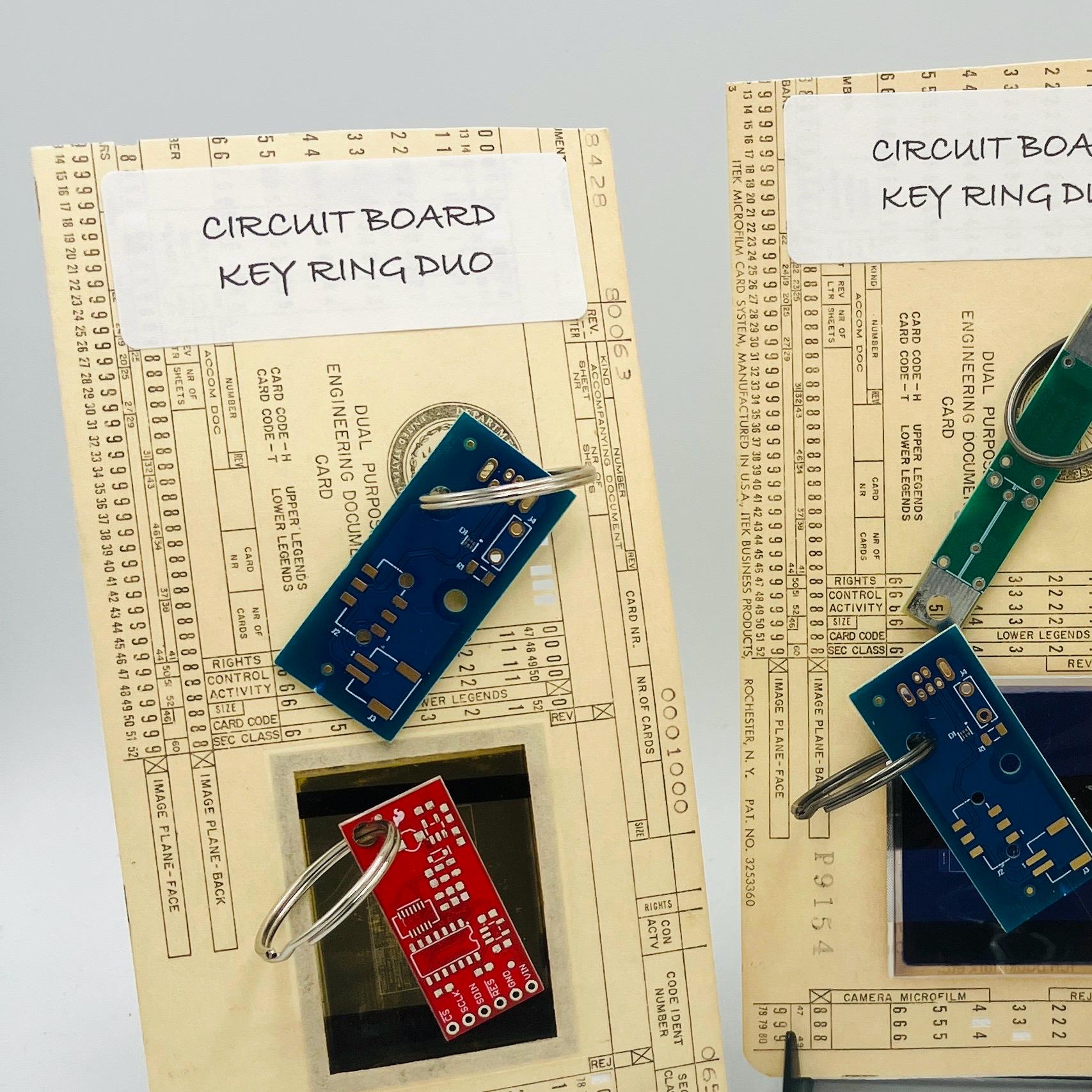 Upcycled Circuit Board Keyring Set: Two Mini Tech Keychains - Etsy