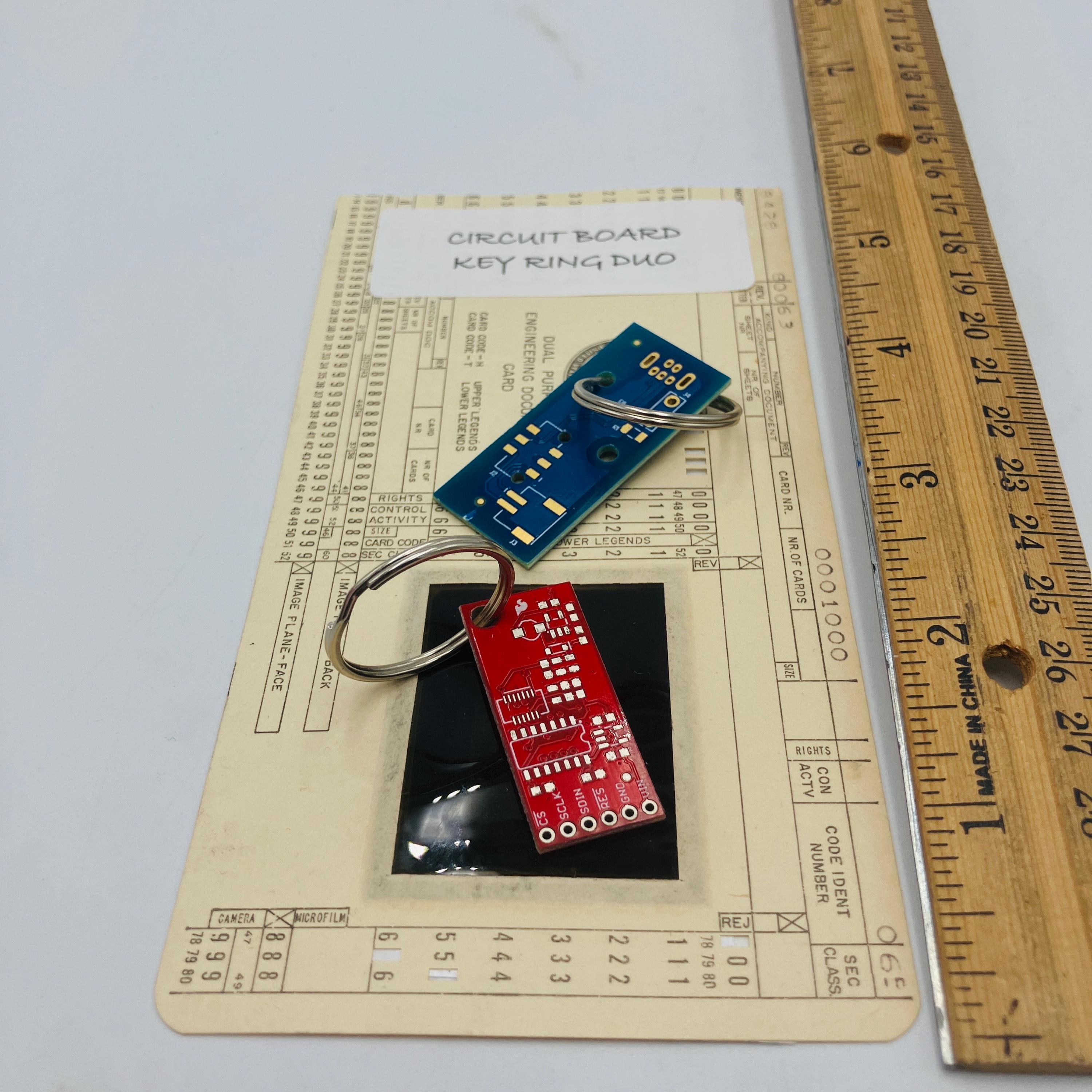 Upcycled Circuit Board Keyring Set: Two Mini Tech Keychains - Etsy