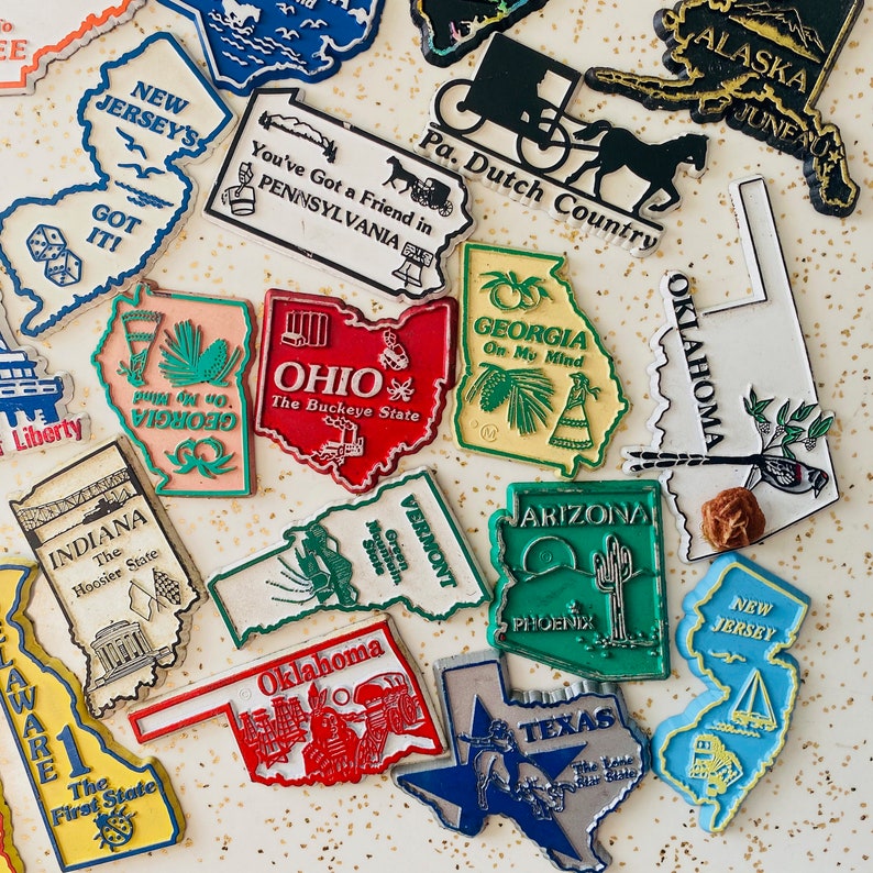 Vintage state souvenir fridge Your choice of state. Etsy