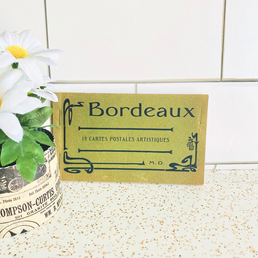 Antique French Postcard Book From Bourdeaux France Circa Etsy