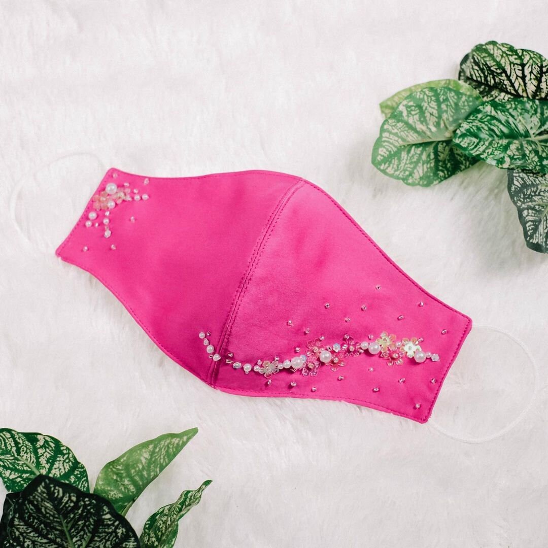 19 Color Options Triple Layer Face Mask Baby Pink Face Mask Etsy