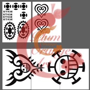 Trafalgar Law Cosplay Tattoo digital file