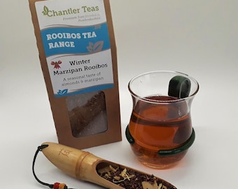 Winter Marzipan Loose Leaf Rooibos with Almonds, 80g Retail box, Plastic free packaging