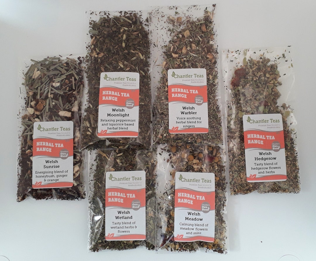 Herbal Loose Leaf Tea Sample Pack Selection, 6 Herbal Teas, Vegan