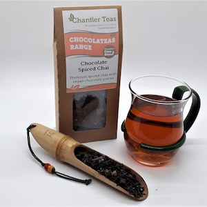 Chocolate Spiced Chai Loose Leaf Tea, 80g Retail Box, Vegan Chocolate Chai tea with  So Sweet Couture