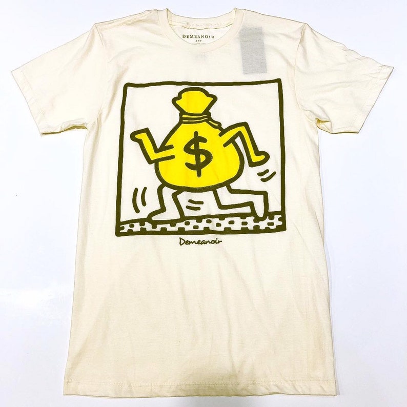 Demeanoir Money Bag T Shirt Cream Etsy - image 0